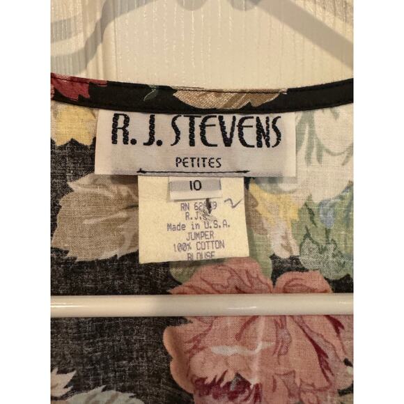 Vintage 90's R.J. Stevens floral sleeveless Maxi Dress Pockets Cottagecore - Picture 6 of 8